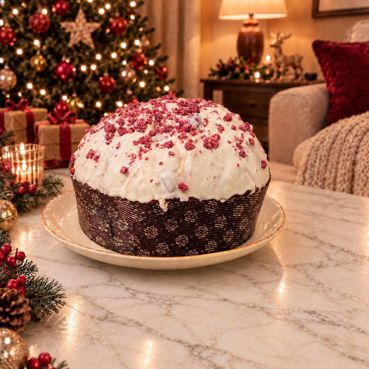 Panettone artigianale Frutti di Bosco e Cioccolato Bianco - SicilyAddict
