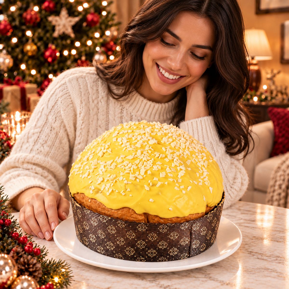 Panettone artigianale Limone e Cioccolato Bianco - SicilyAddict