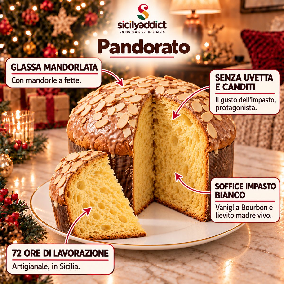 Panettone artigianale Pandorato - SicilyAddict