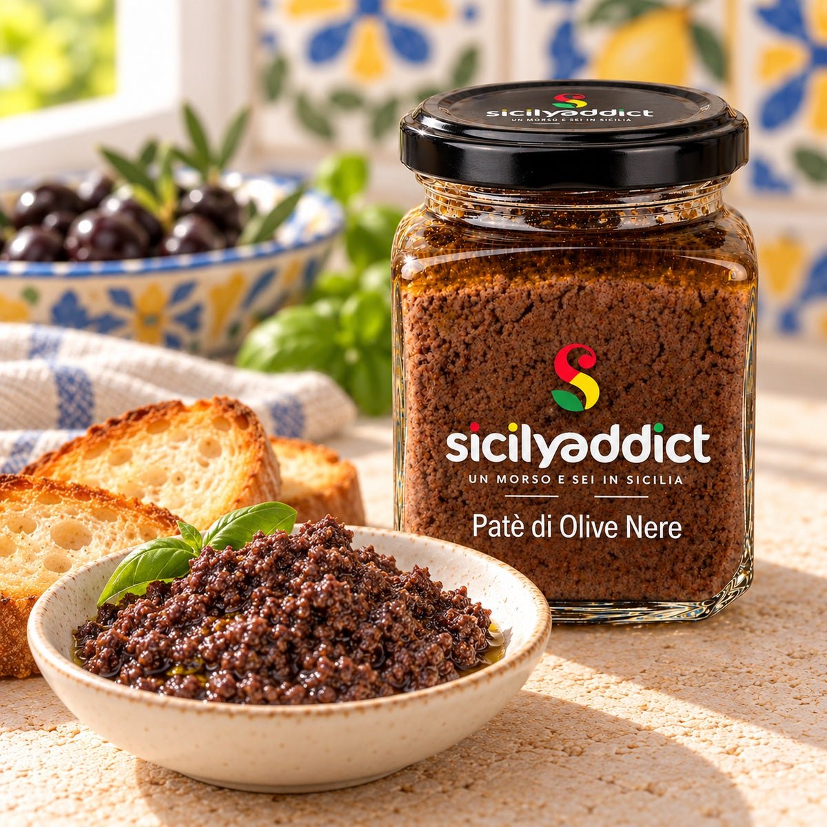 Patè di olive nere 180 g - SicilyAddict