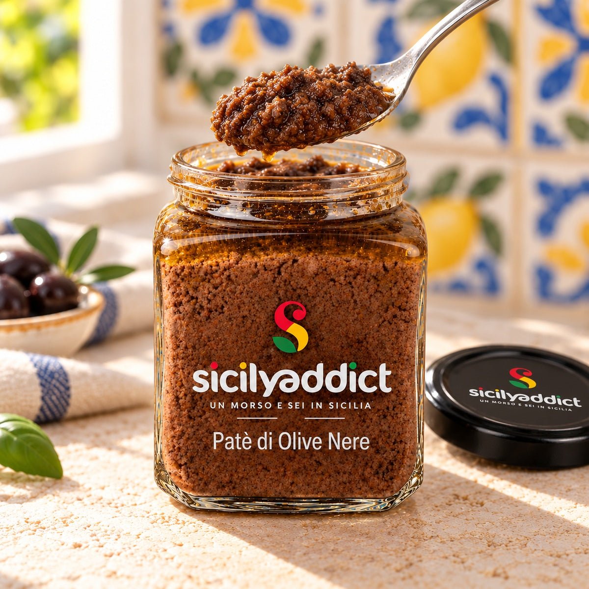 Patè di olive nere 180 g - SicilyAddict