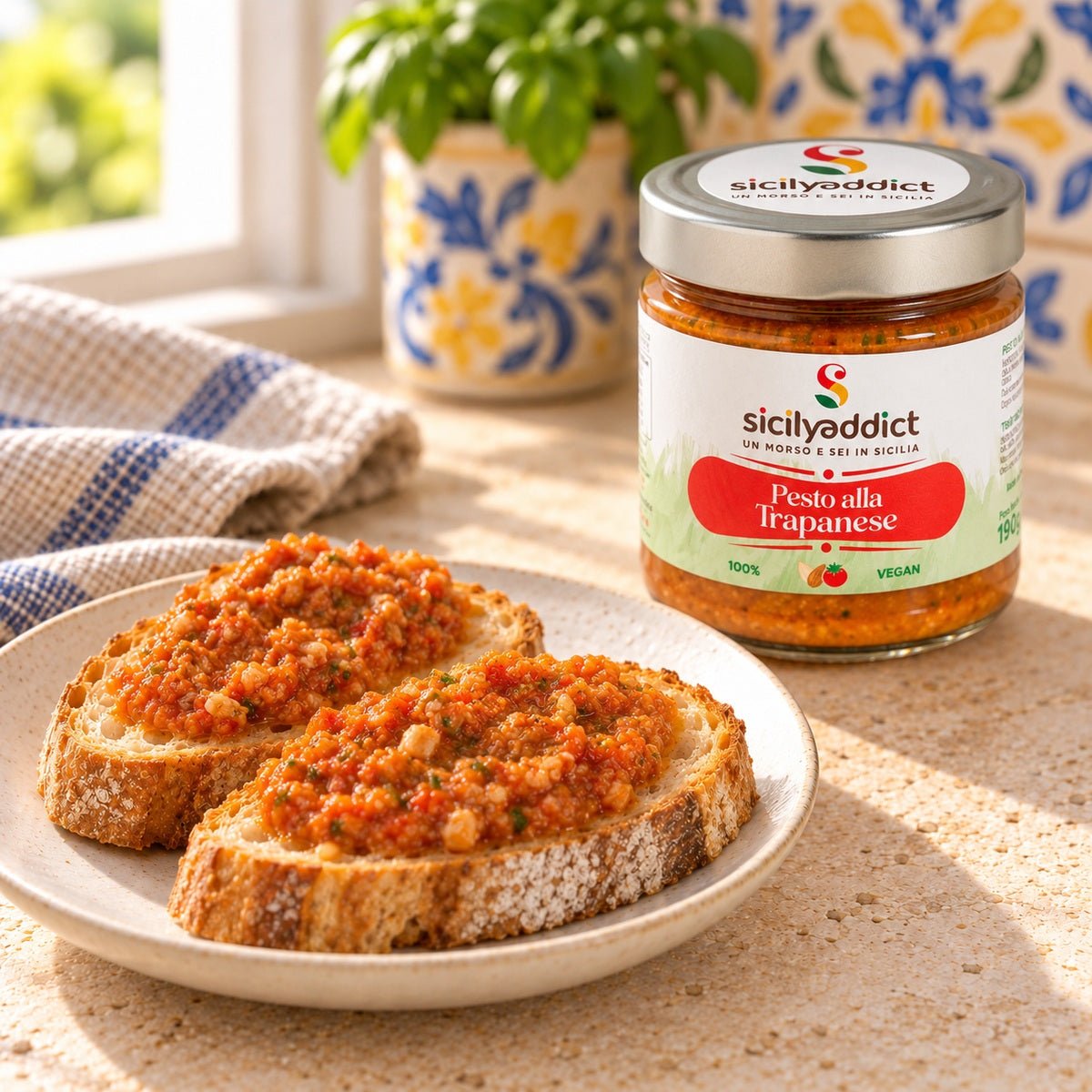 Pesto alla trapanese 190g - SicilyAddict