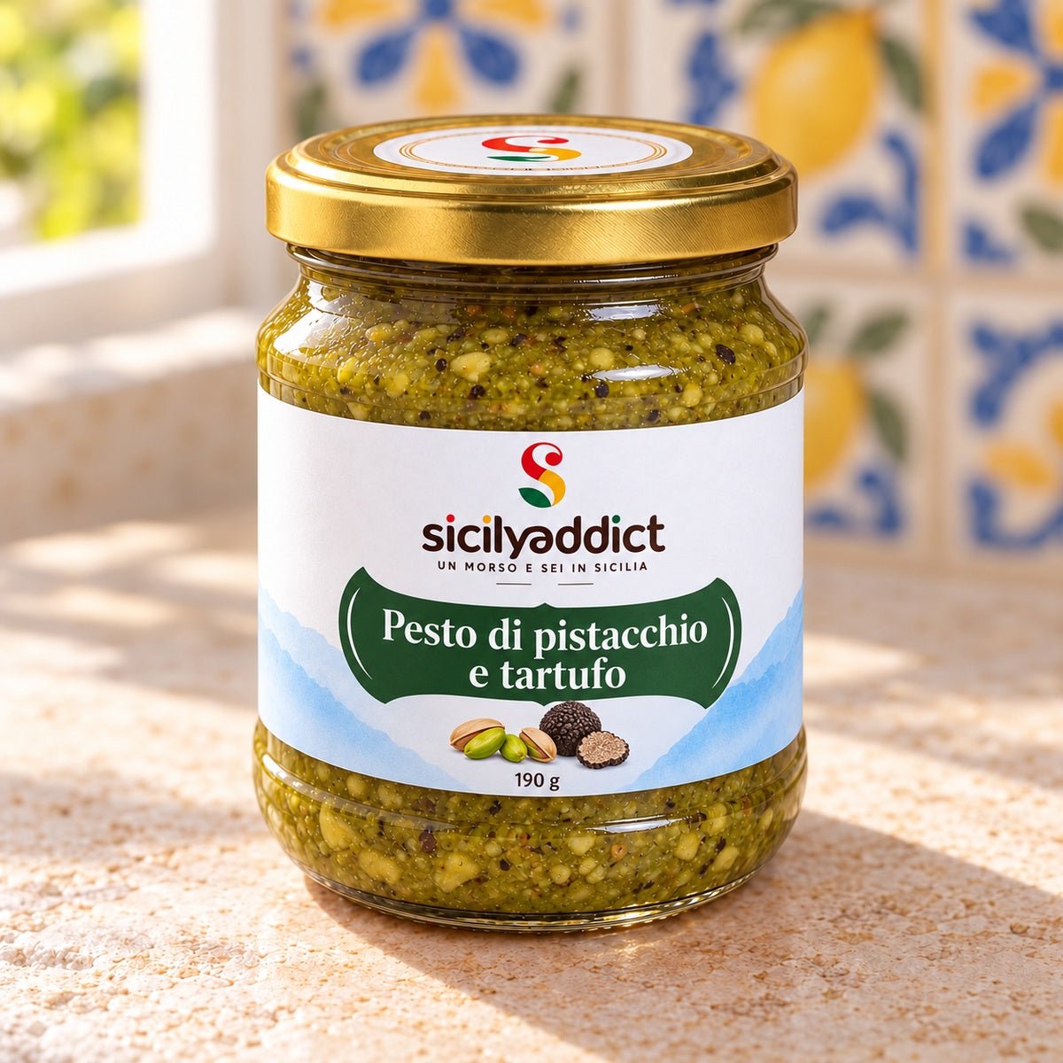 Pesto di pistacchio e tartufo 190g - SicilyAddict