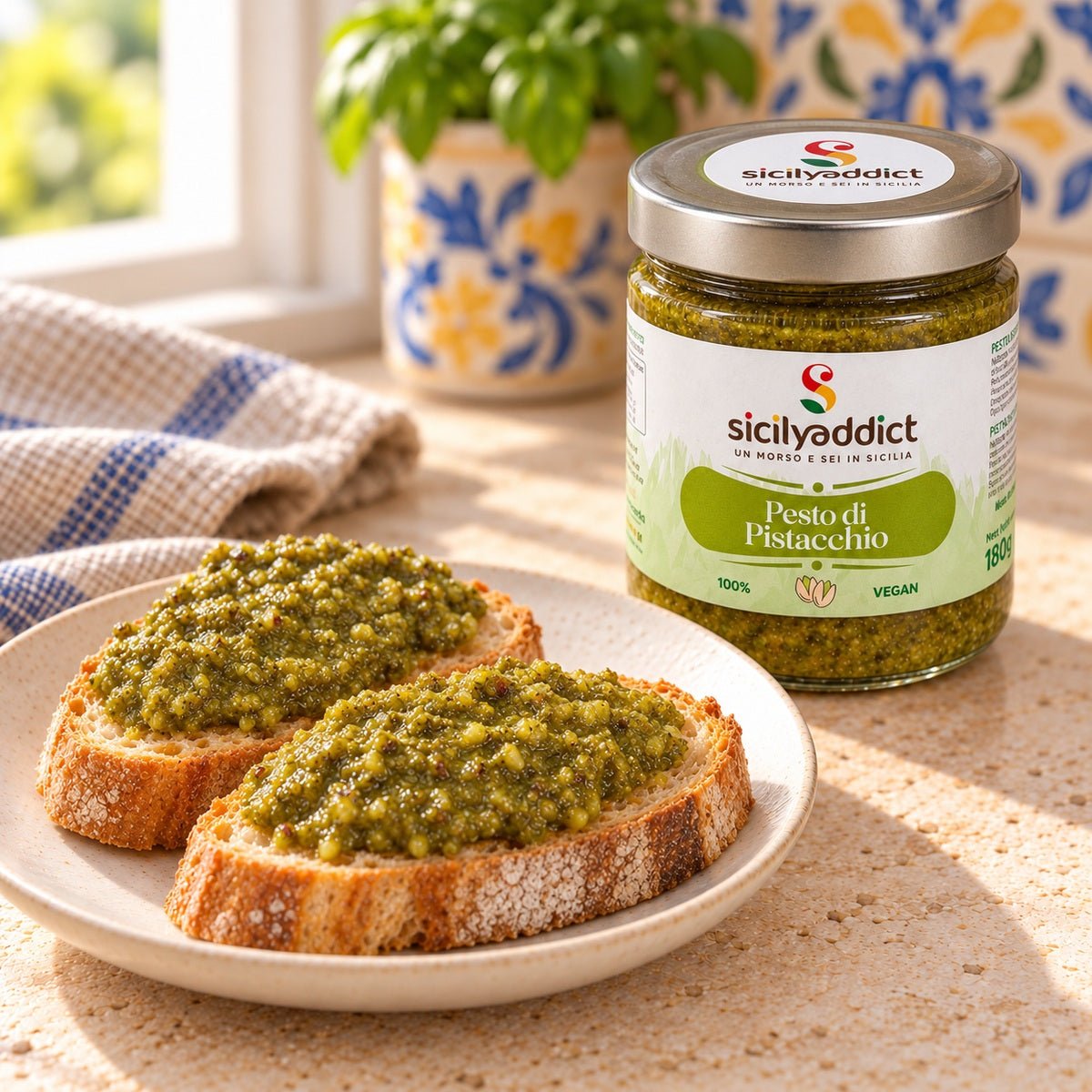 Pesto di Pistacchio Siciliano 180g - SicilyAddict