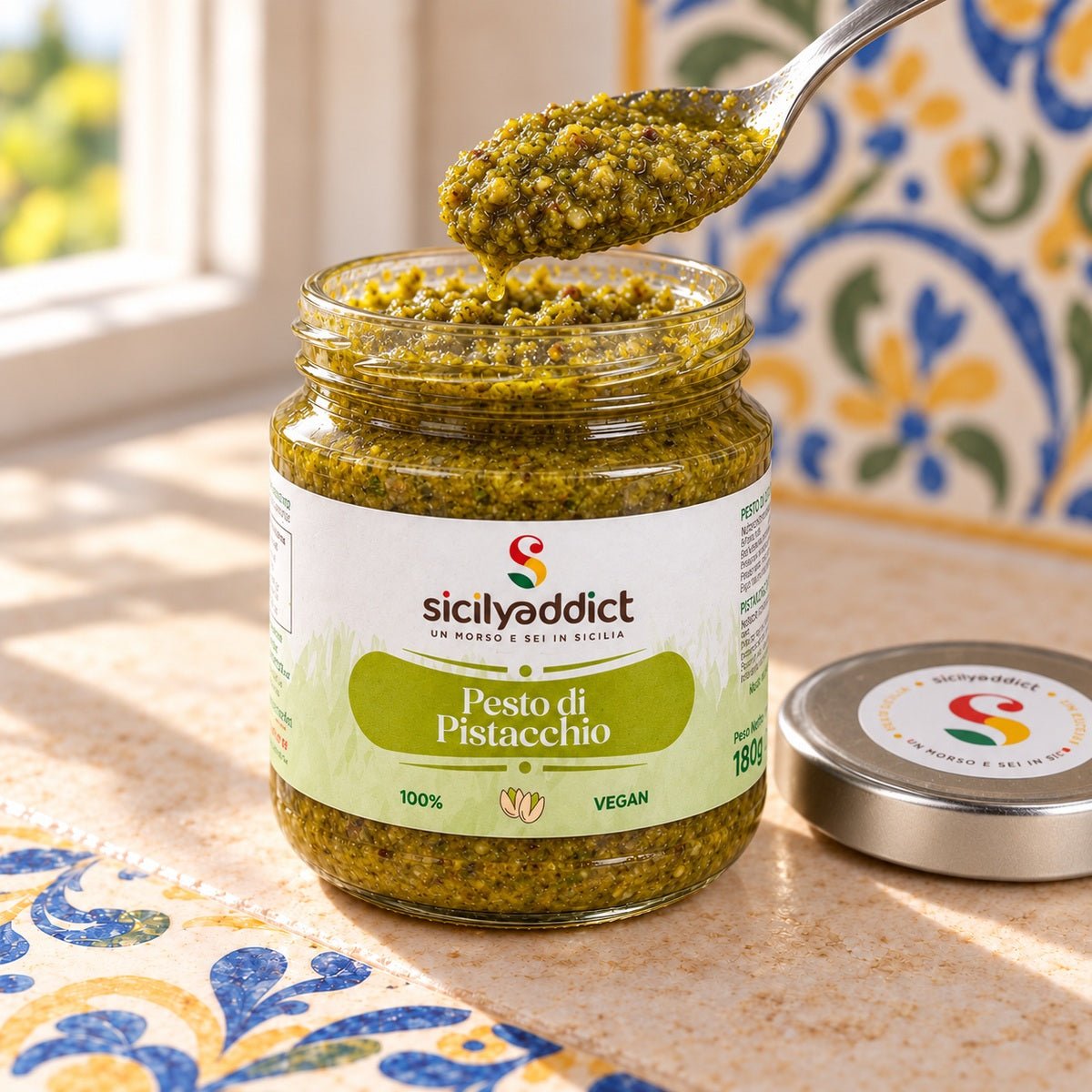 Pesto di Pistacchio Siciliano 180g - SicilyAddict