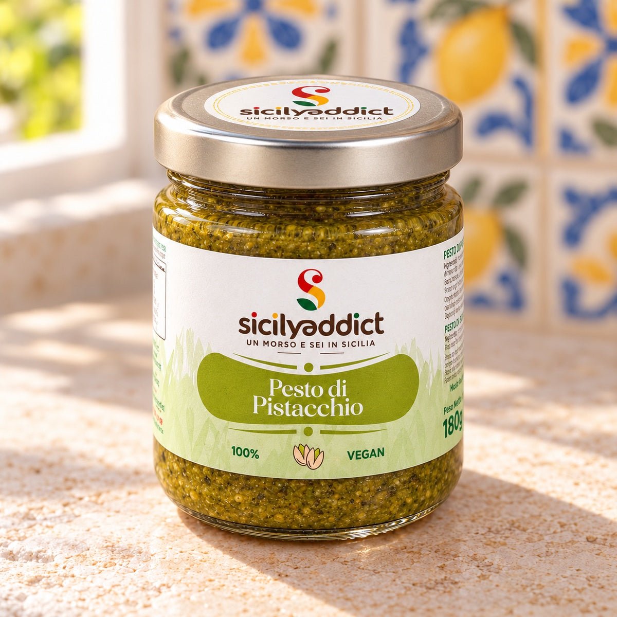 Pesto di Pistacchio Siciliano 180g - SicilyAddict