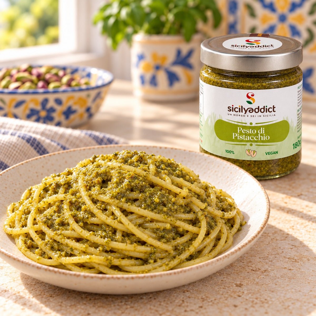 Pesto di Pistacchio Siciliano 180g - SicilyAddict
