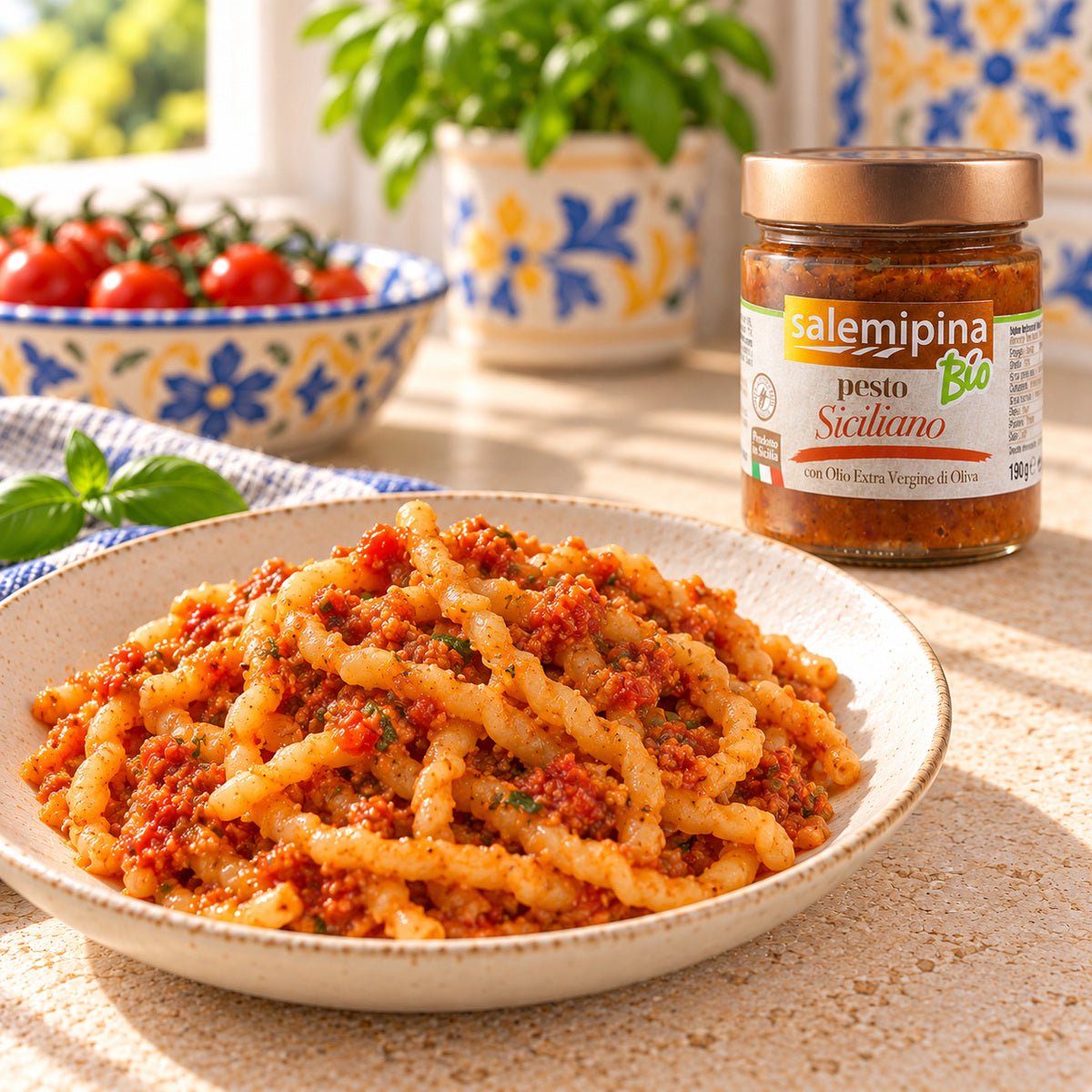 Pesto siciliano bio 190 g - SicilyAddict