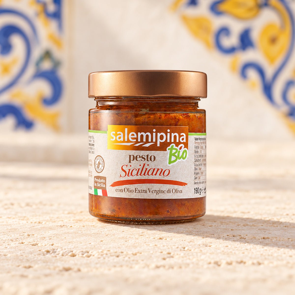 Pesto siciliano bio 190 g - SicilyAddict