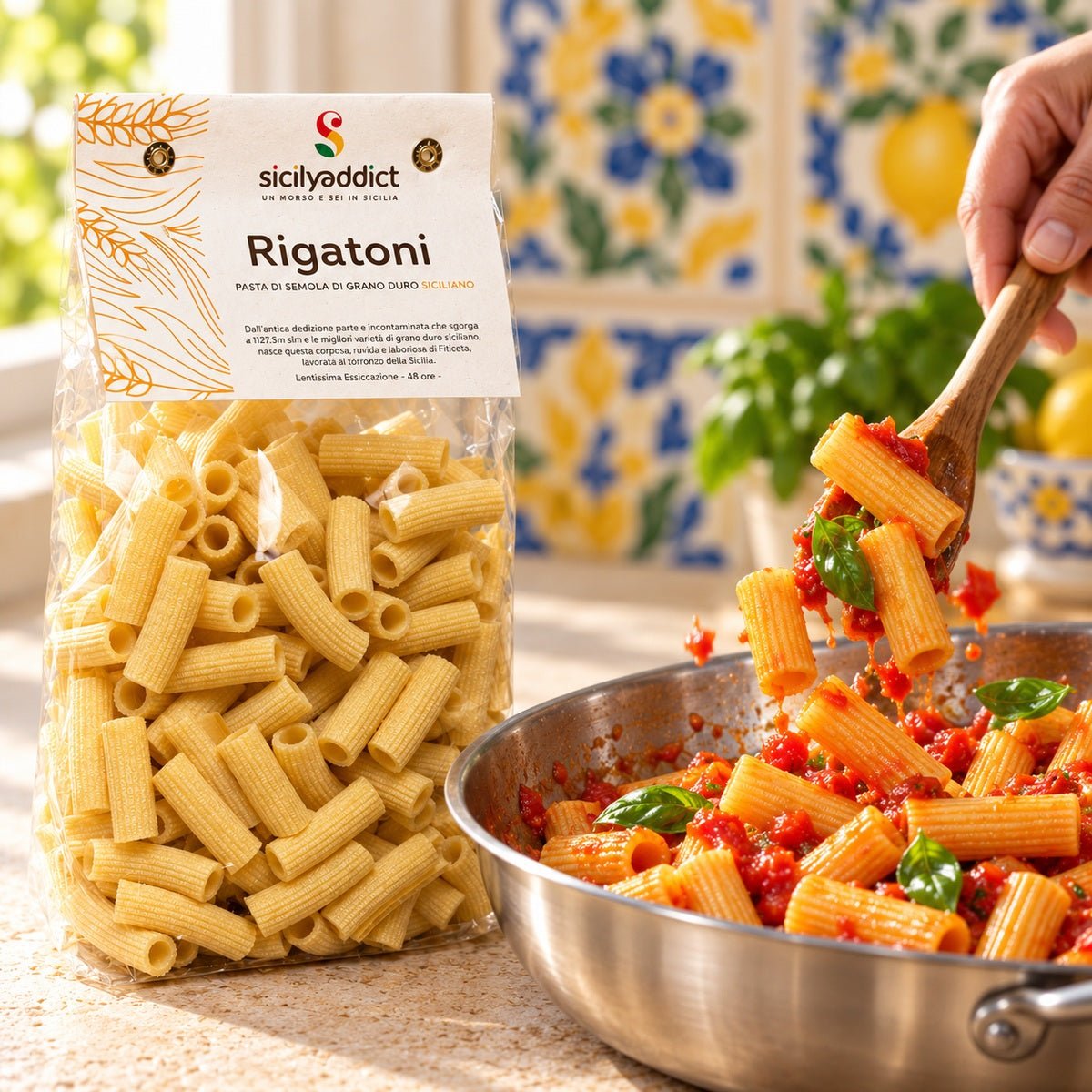 Rigatoni Artigianali grano 100% siciliano 500g - SicilyAddict