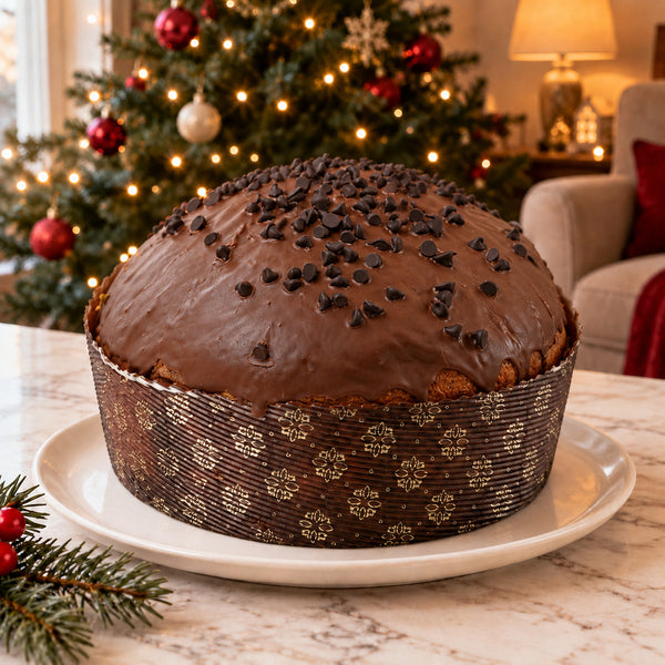 Panettone al cioccolato fondente SicilyAddict, intero.