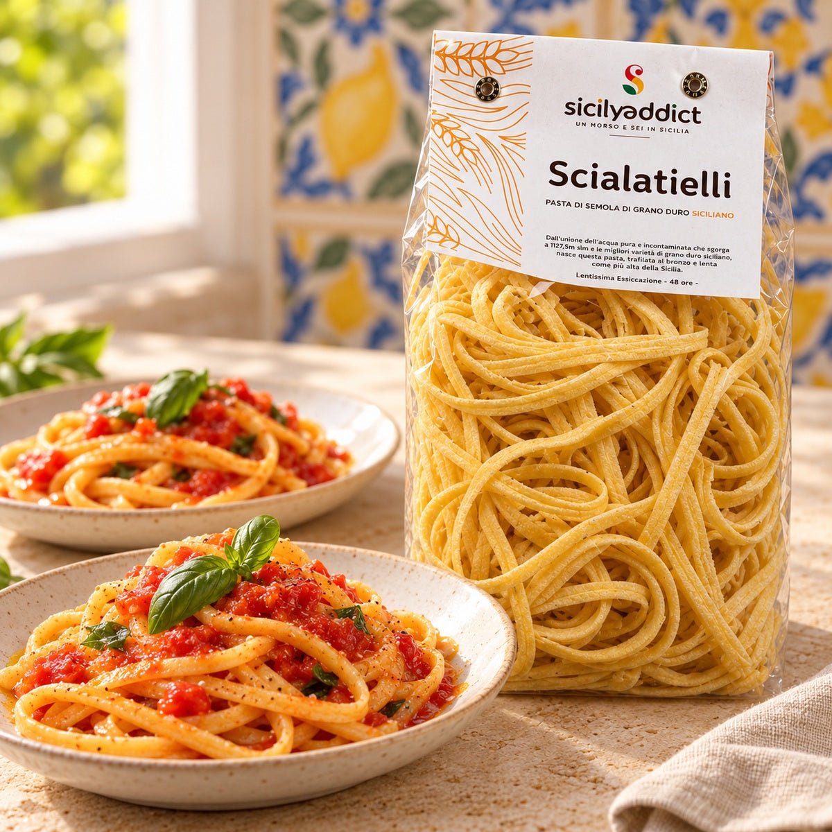 Scialatelli Artigianali grano 100% siciliano 500g - SicilyAddict