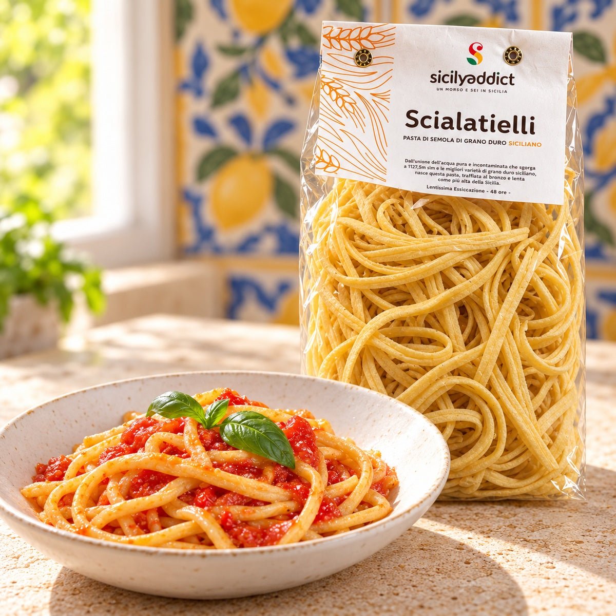 Scialatelli Artigianali grano 100% siciliano 500g - SicilyAddict