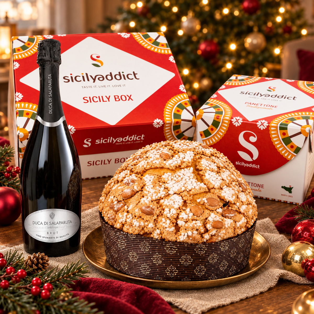 SicilyBox Tradizione in Tavola con la selezione aggiornata per Natale e confezione regalo SicilyAddict.
