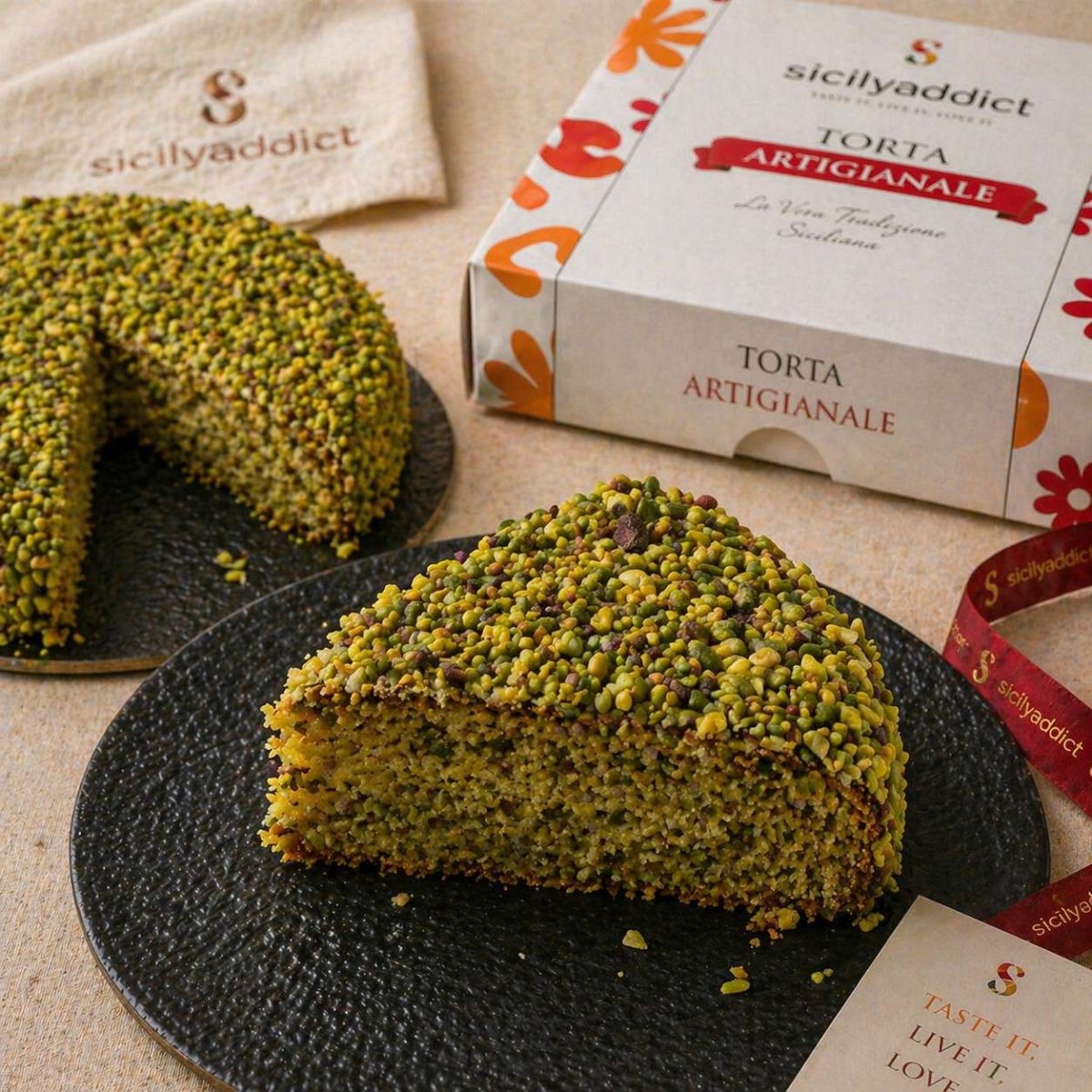 Torta al pistacchio 600g - SicilyAddict