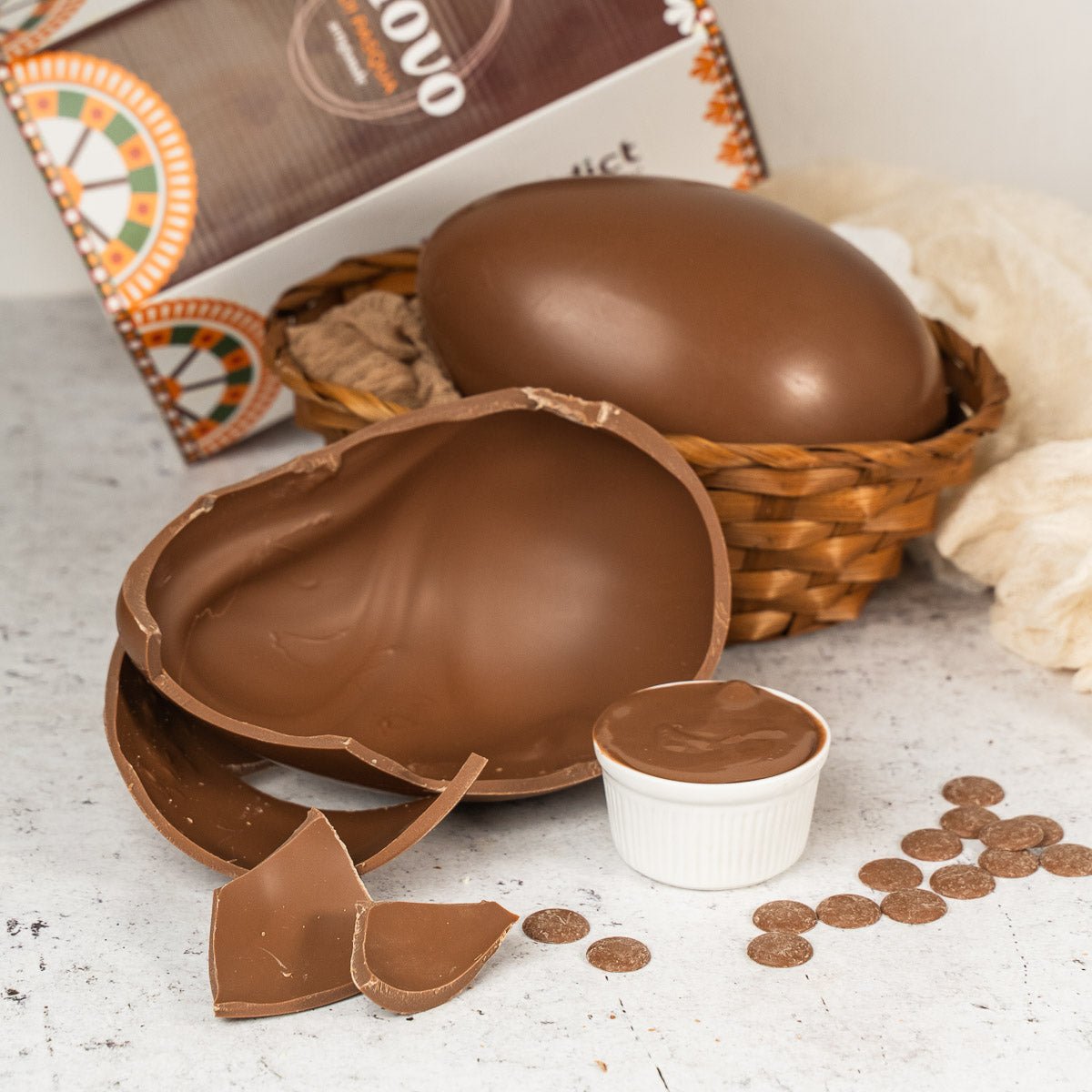 Uovo di Pasqua artigianale al cioccolato al latte 350g - SicilyAddict