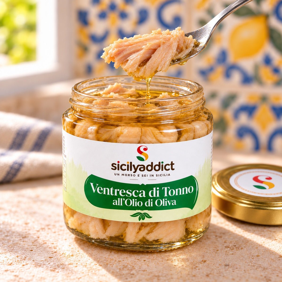 Ventresca di Tonno qualità Pinna Gialla in olio di oliva 200gr - SicilyAddict