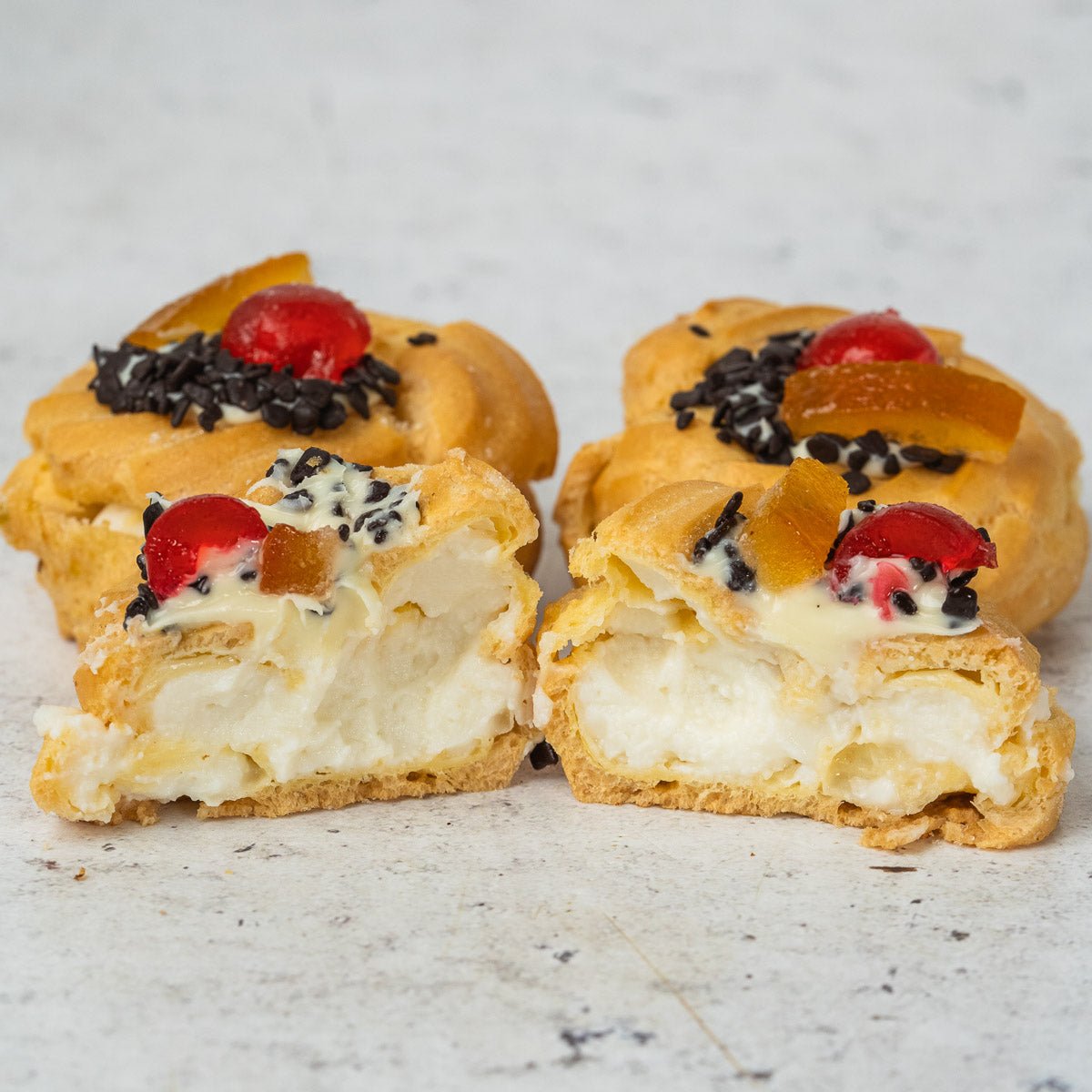 Zeppole al forno con ricotta 400g - 4 pezzi - SicilyAddict