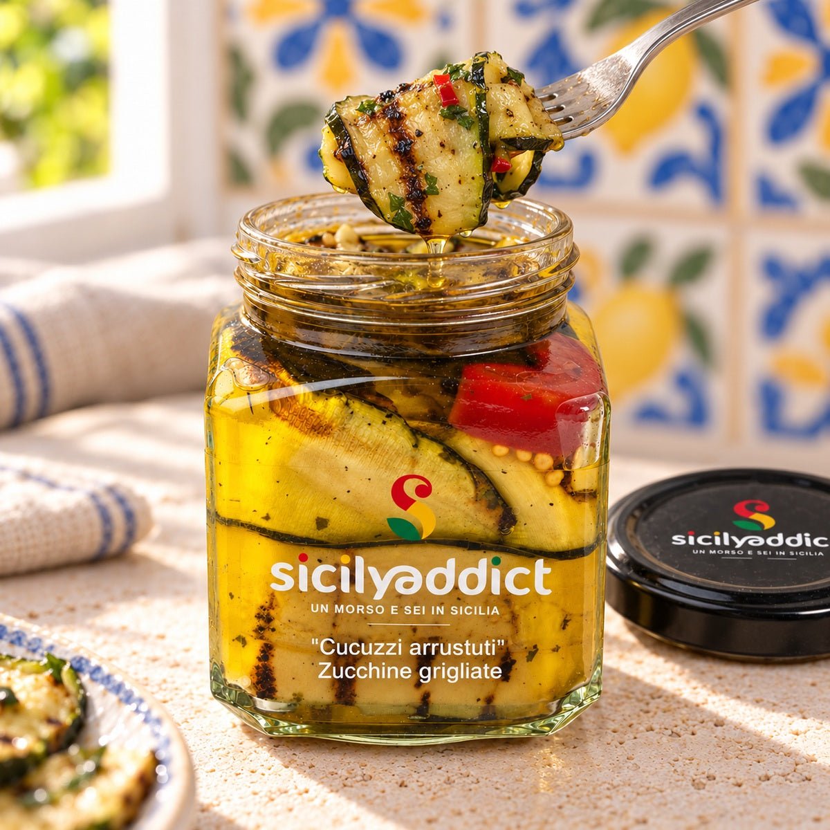 Zucchine grigliate sott'olio 280g - SicilyAddict