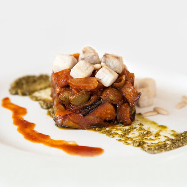 Caponata di melanzane e pesce spada 200g - SicilyAddict