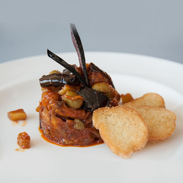 Caponata siciliana di melanzane fresche 200g - SicilyAddict