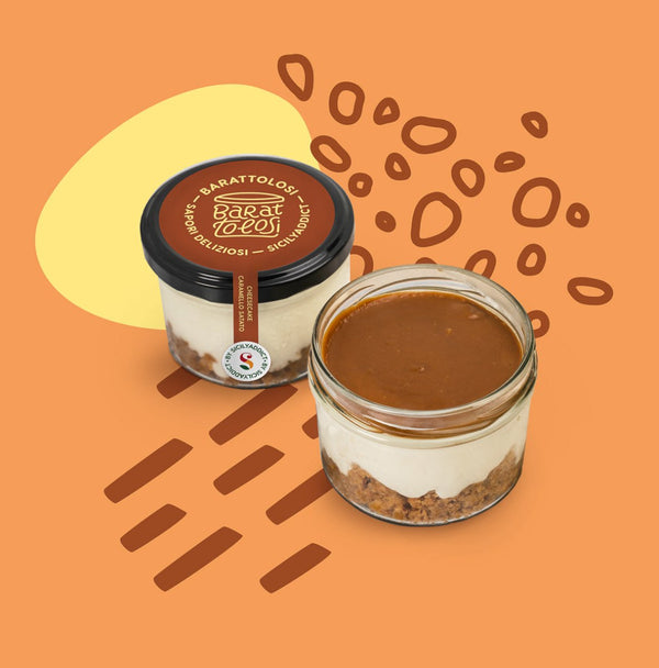 Cheesecake al caramello salato in barattolo 160g - SicilyAddict