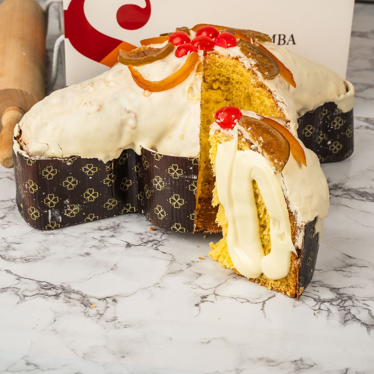 Colomba artigianale alla cassata siciliana 1Kg + sac a poche di ricotta 500g - SicilyAddict