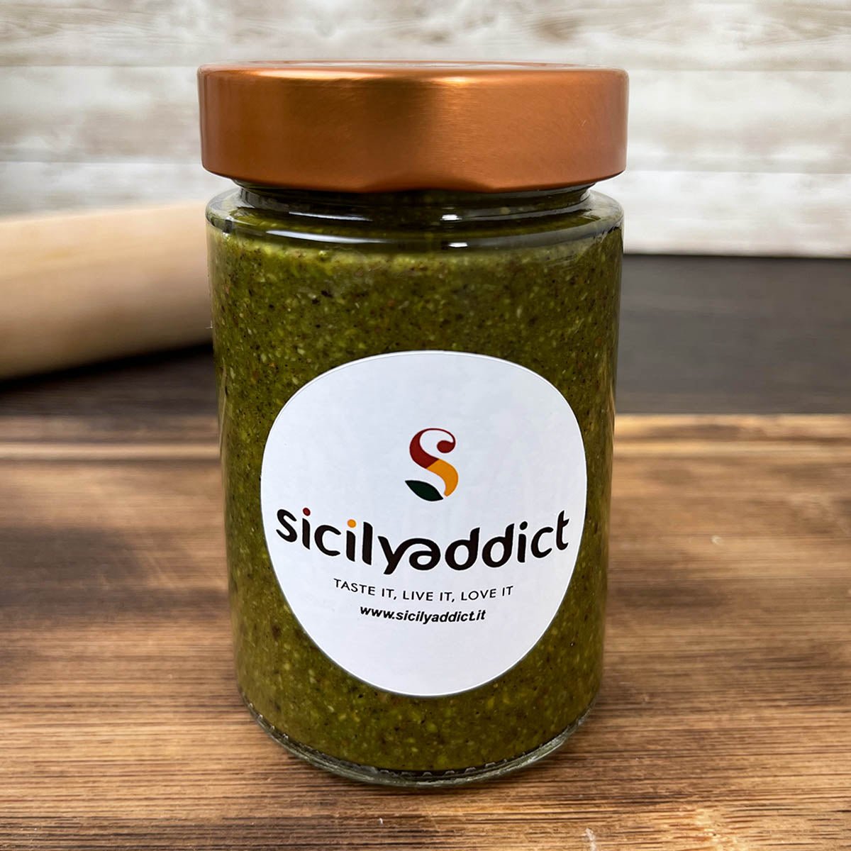 Pesto di pistacchio e funghi 190g - SicilyAddict