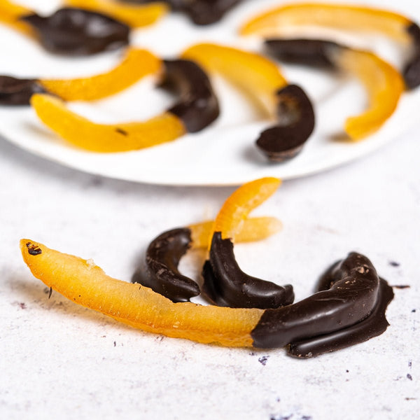 Scorzette d'arancia al cioccolato 80g - SicilyAddict