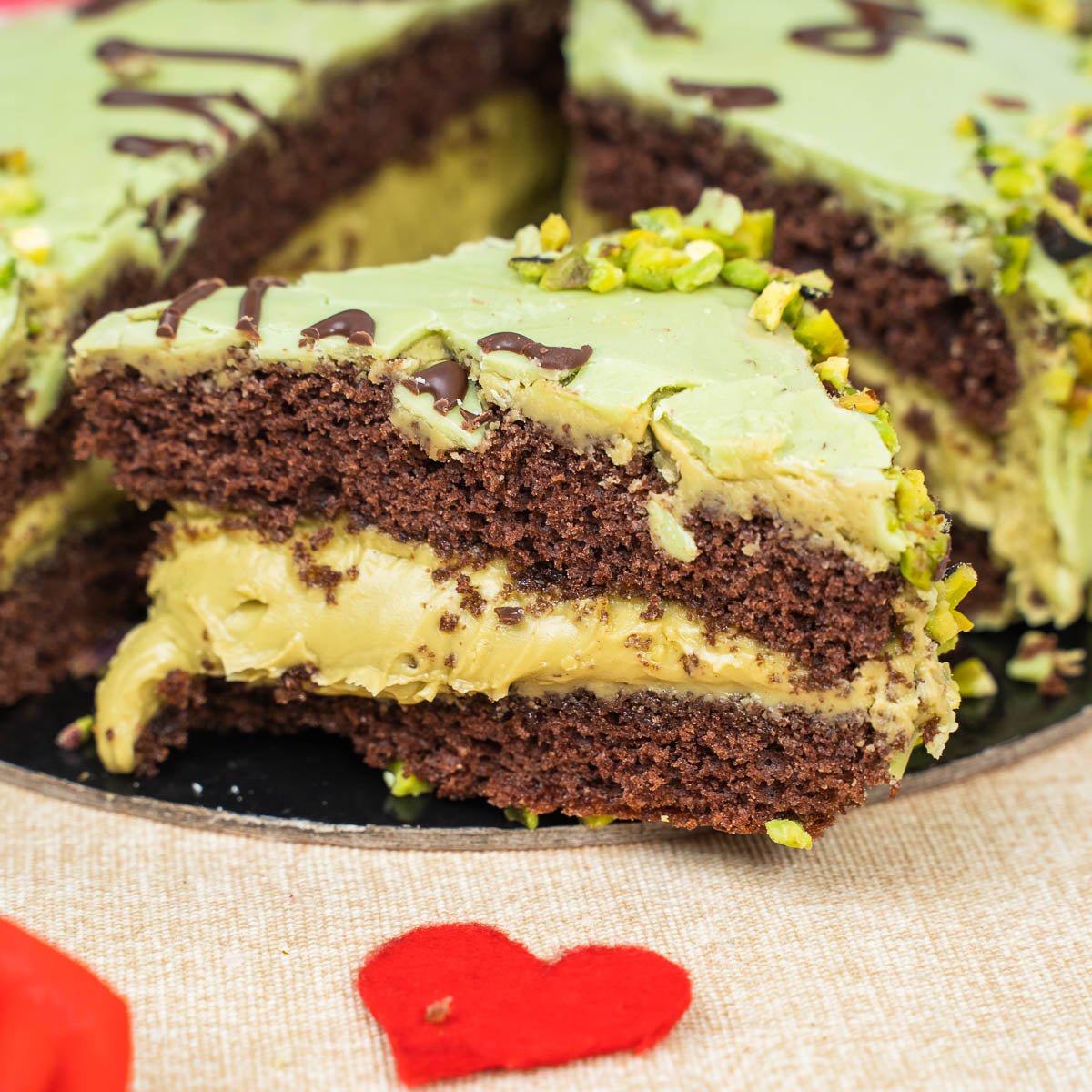 Torta artigianale al cioccolato con crema di pistacchio Pistalove 600g con Confezione Regalo - SicilyAddict