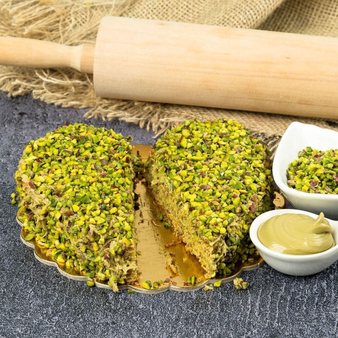 Torta cuore di pistacchio 600g con Confezione Regalo - SicilyAddict