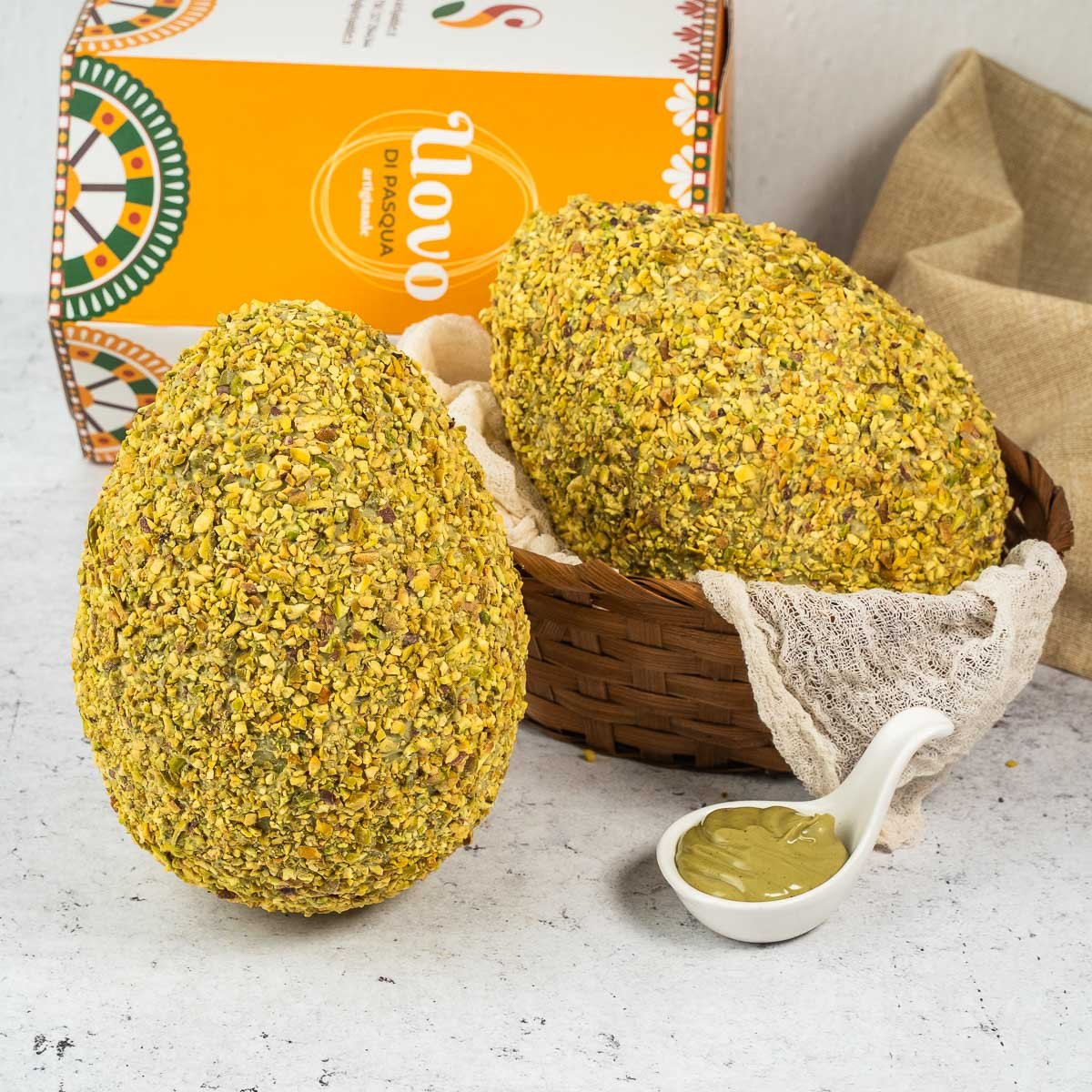 Uovo di Pasqua al Pistacchio artigianale 400g - SicilyAddict