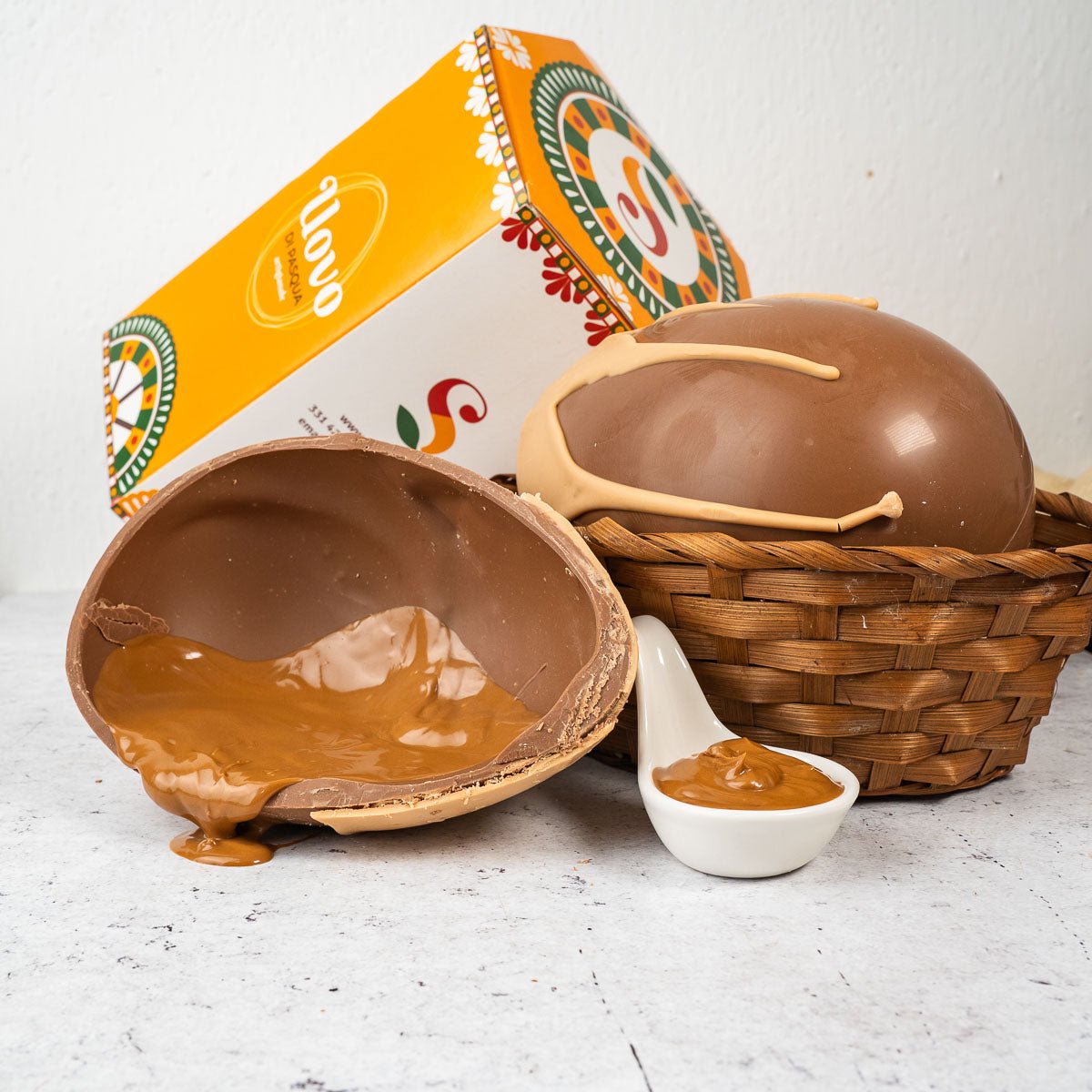 Uovo di Pasqua artigianale al caramello salato Ciokocaramel 350g - SicilyAddict