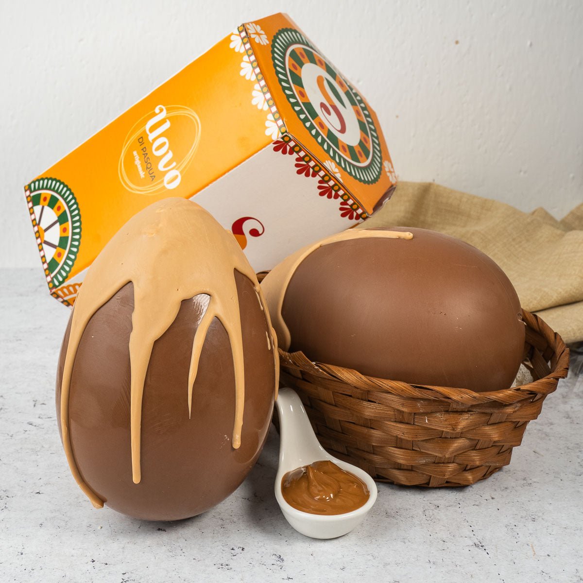 Uovo di Pasqua artigianale al caramello salato Ciokocaramel 350g - SicilyAddict