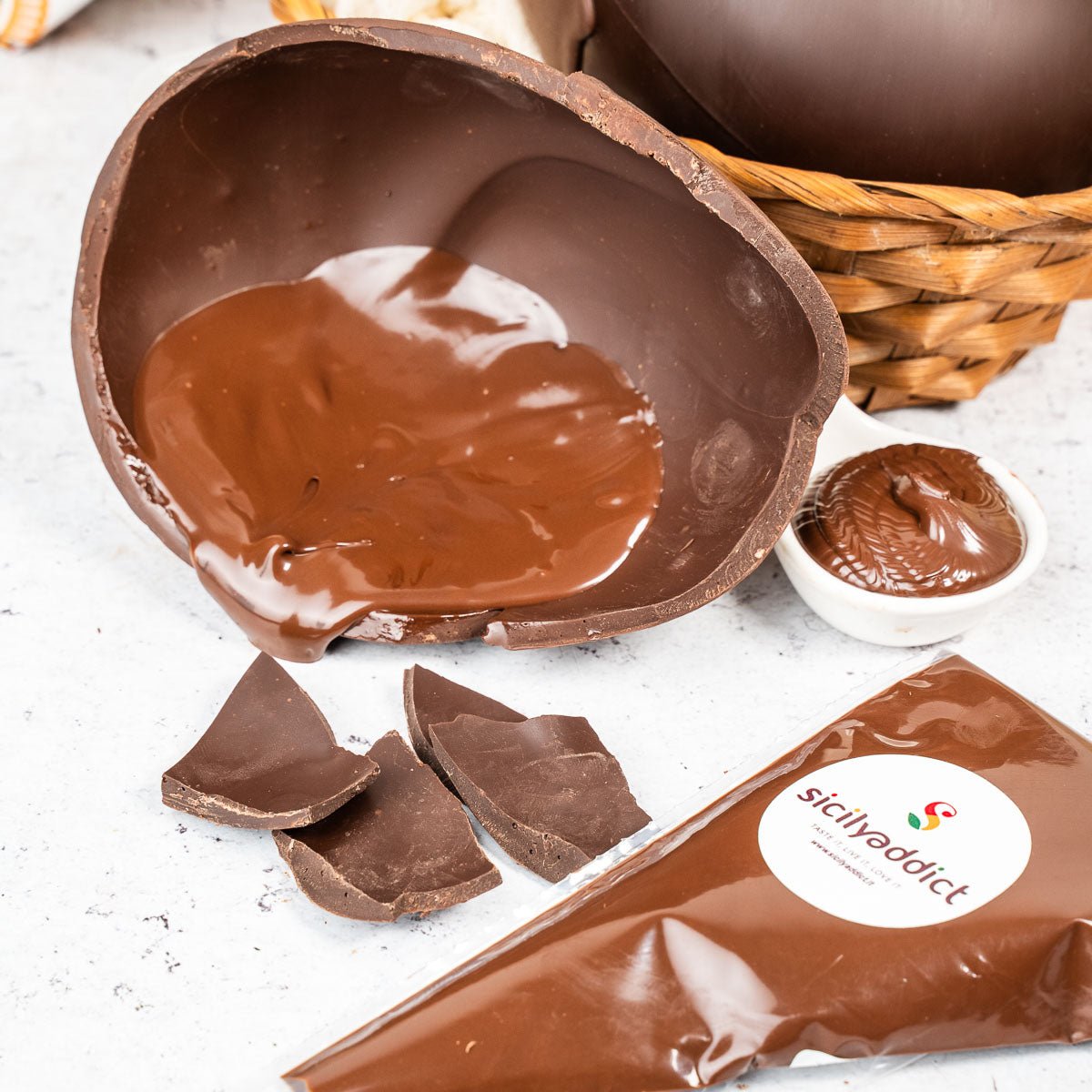 Uovo di Pasqua artigianale al cioccolato fondente Ciokodark 350g - SicilyAddict