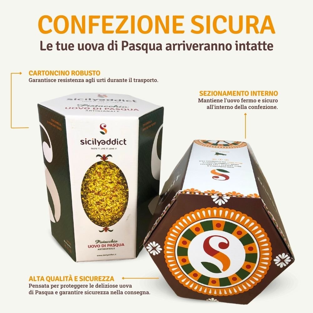 Uovo di Pasqua artigianale al limone 350g - SicilyAddict