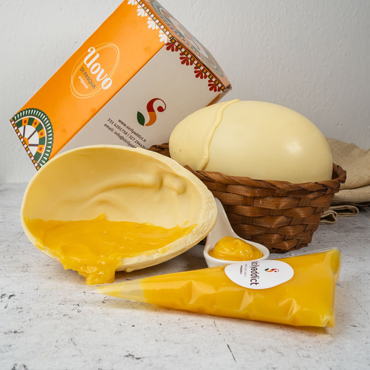 Uovo di Pasqua artigianale al limone 350g - SicilyAddict