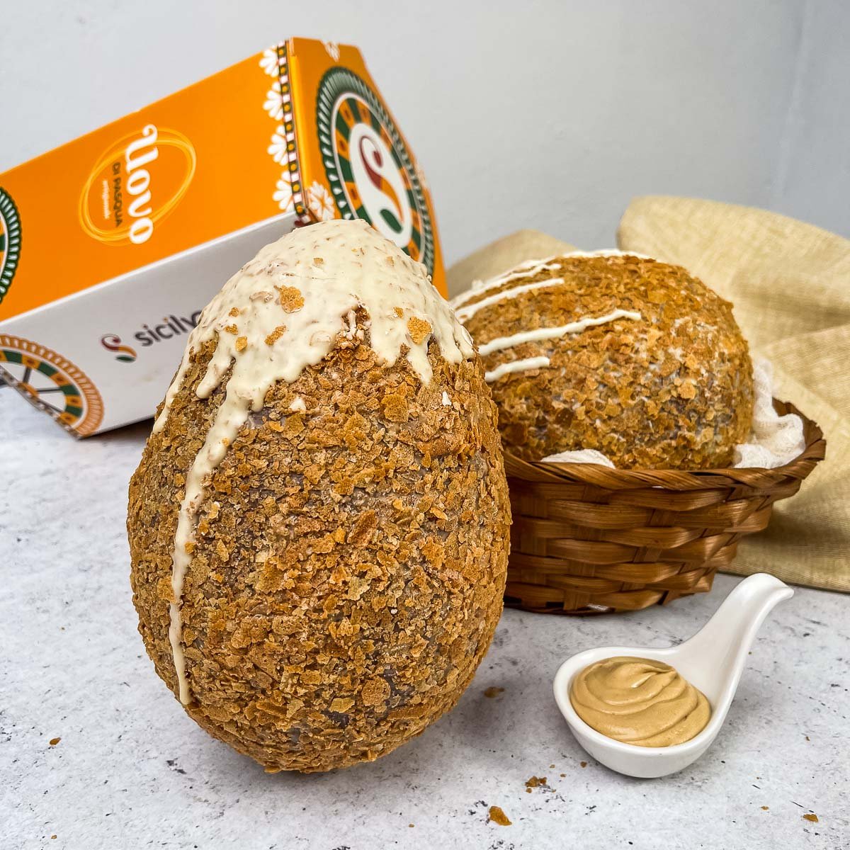 Uovo di Pasqua artigianale cioccolato e nocciole Ciokobueno 350g - SicilyAddict