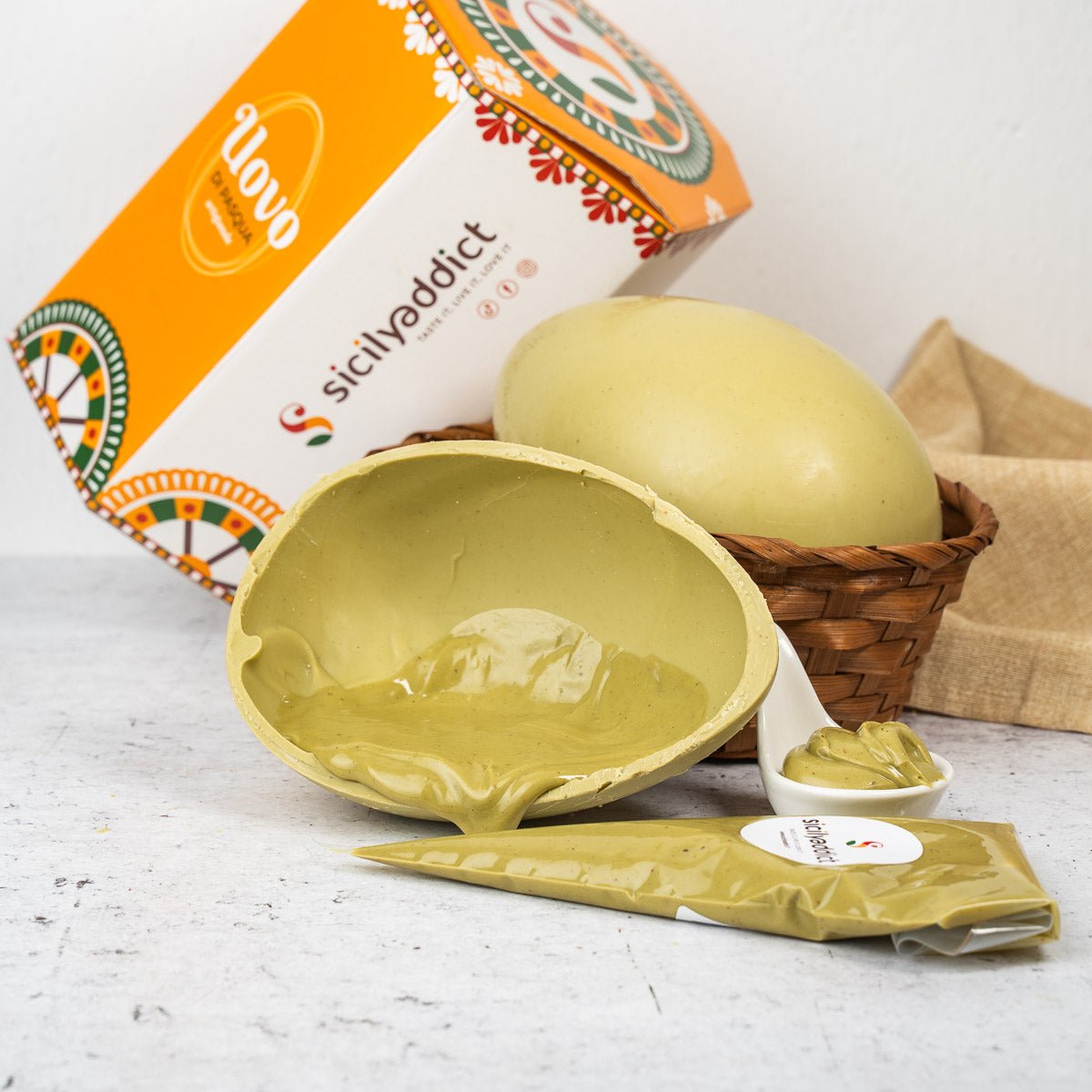 Uovo di Pasqua artigianale Pistacchiotto 350g - SicilyAddict