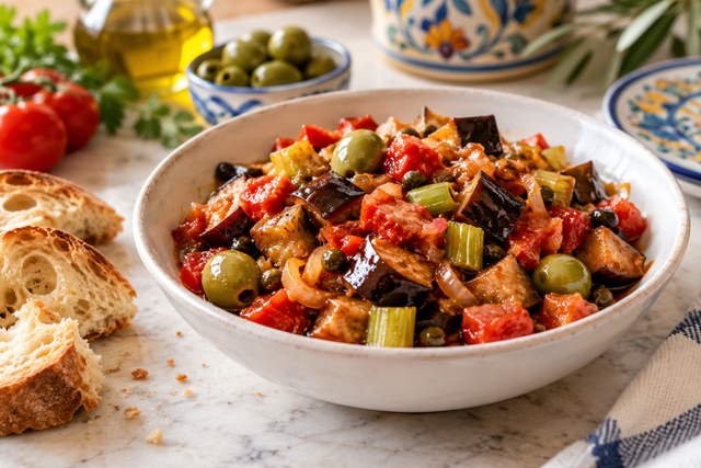Caponata Siciliana: La Ricetta Originale Passo dopo Passo - SicilyAddict