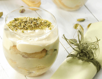 Tiramisù al pistacchio di Bronte Dop 
