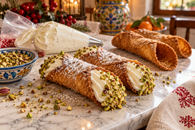 Kit cannoli a Natale: dessert croccante da farcire al momento - SicilyAddict