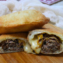 Pidone mit schwarzem Nebrodi-Schweine-Porchetta und geräuchertem Provola mit Kürbiscreme 180g x 3 Stück