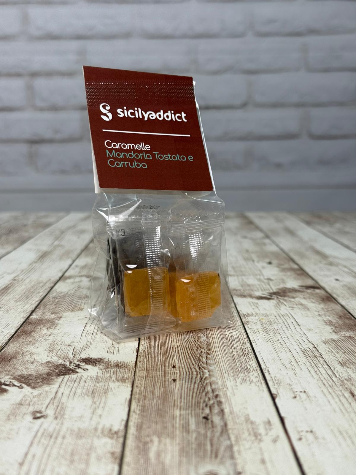 Artisanal candies with roasted almond and carob 40g
