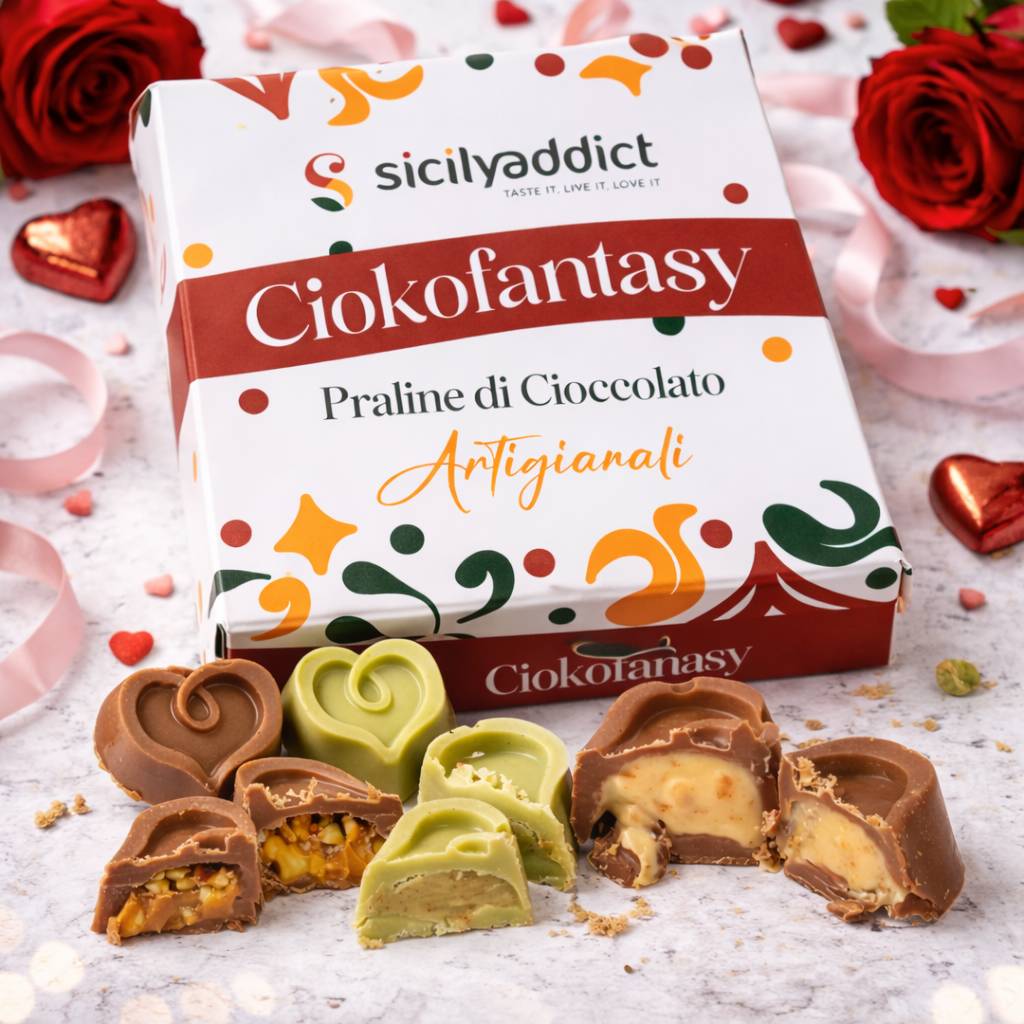 Artisanal filled chocolates Cori di Trinacria 9 pieces 90g