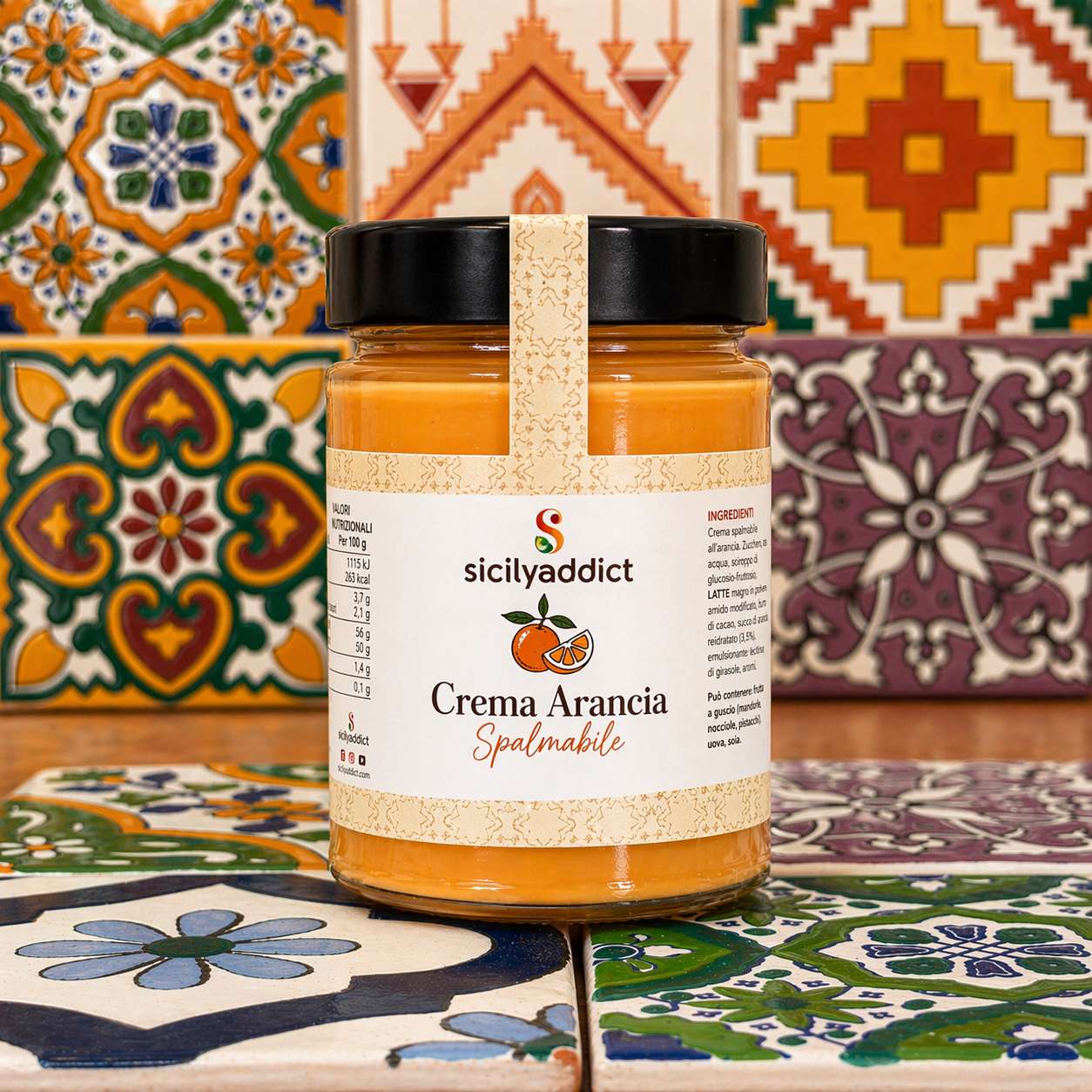Orange spreadable cream