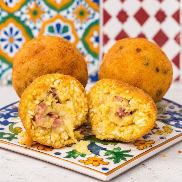 Arancini alla zucca con provola e speck