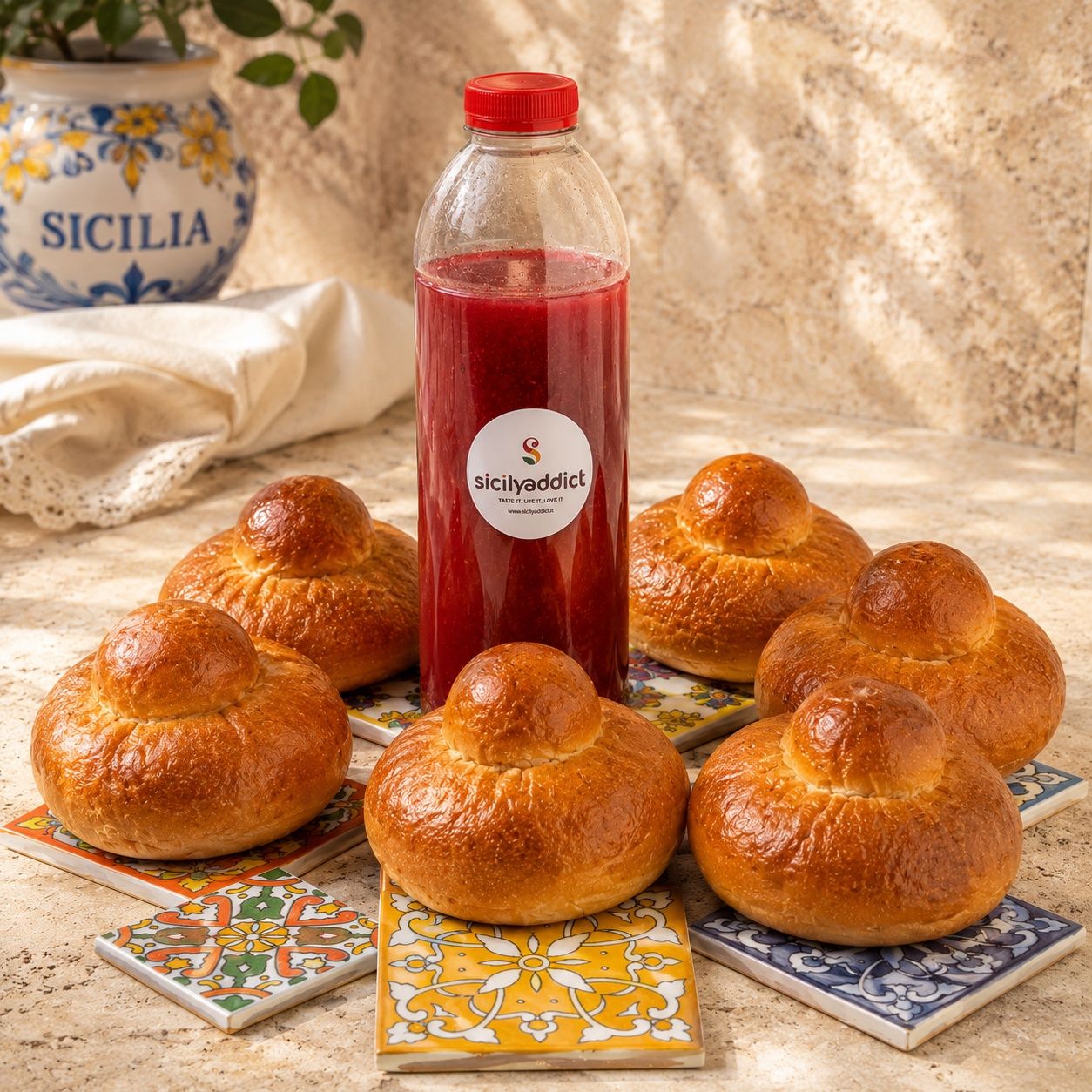 Kit 6 granite Fragola con brioche co' tuppo
