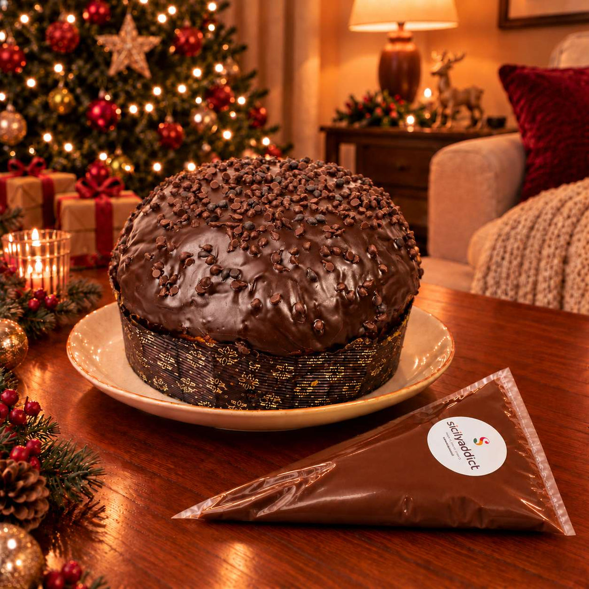 Panettone artigianale al Cioccolato Fondente