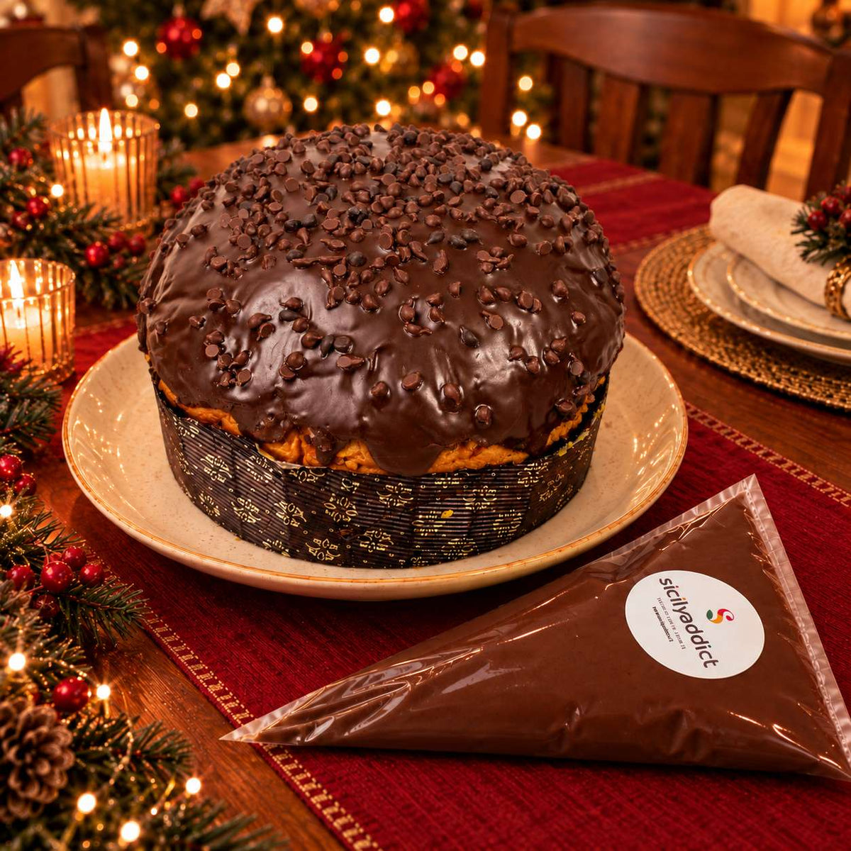 Panettone artigianale al Cioccolato Fondente